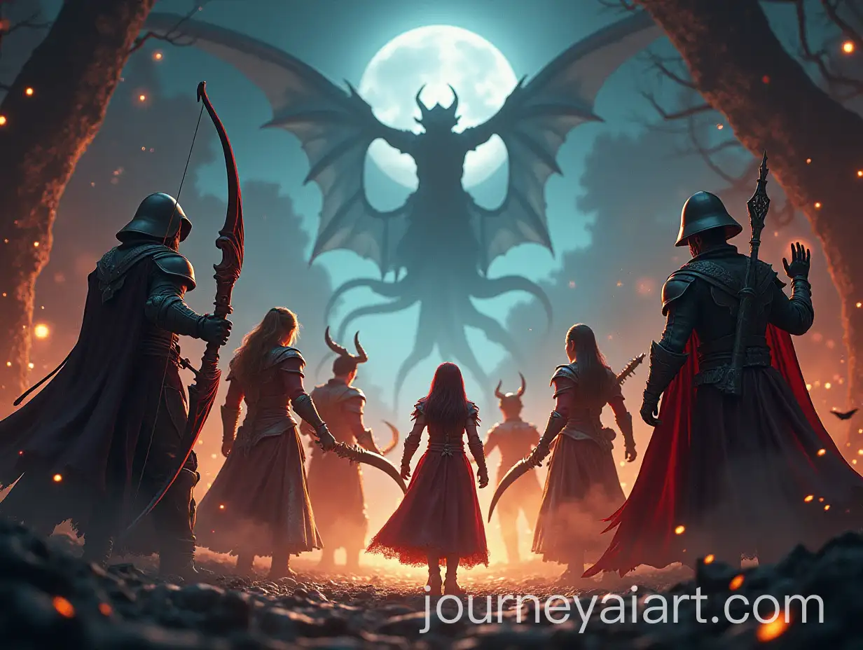 Team-of-8-Heroes-Battling-a-Mantikor-in-Dragon-Nest-Game