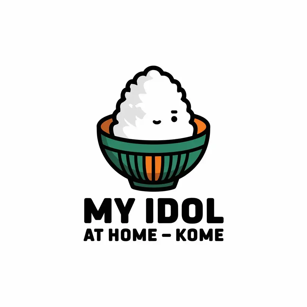 LOGO Design for My Idol at Home Kome Rice Bowl Idol Symbol for Education Industry