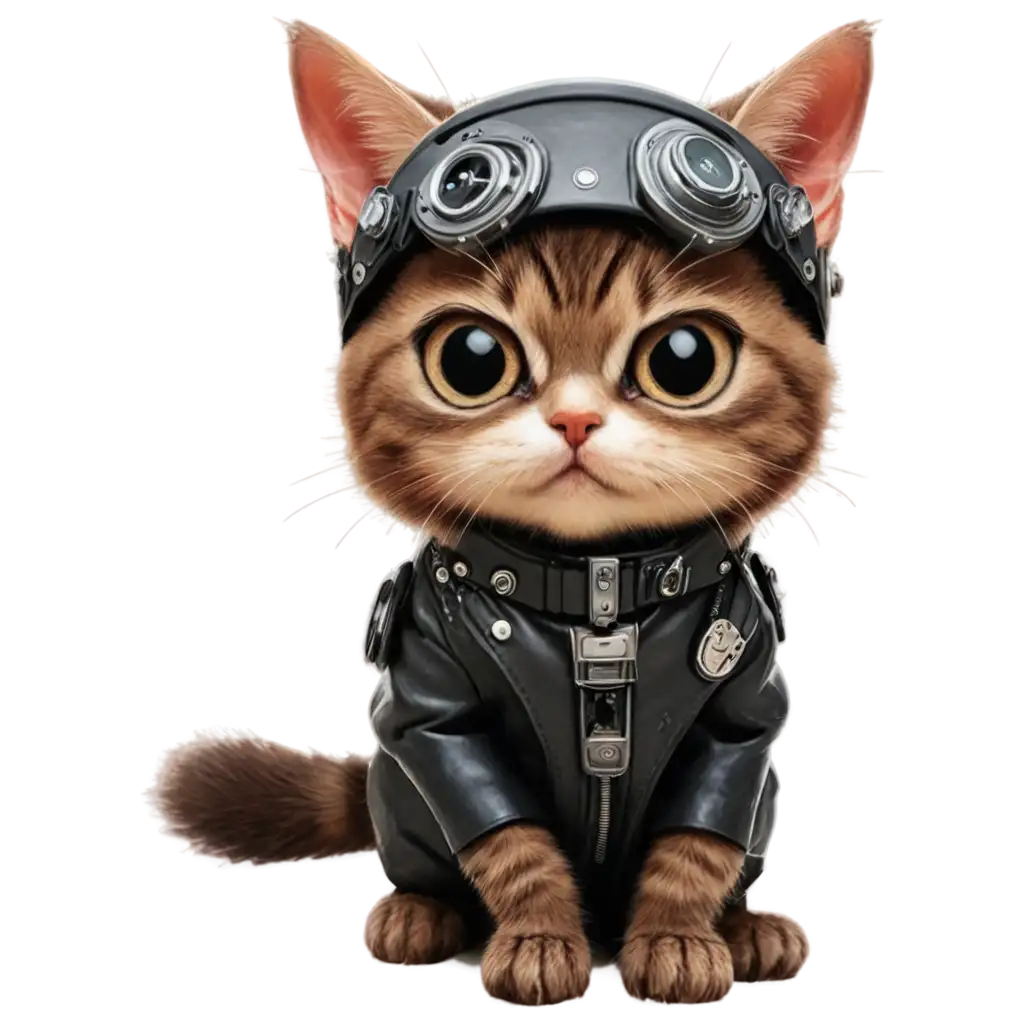 Cyberpunk-Cat-PNG-Image-HighQuality-Futuristic-Feline-Design