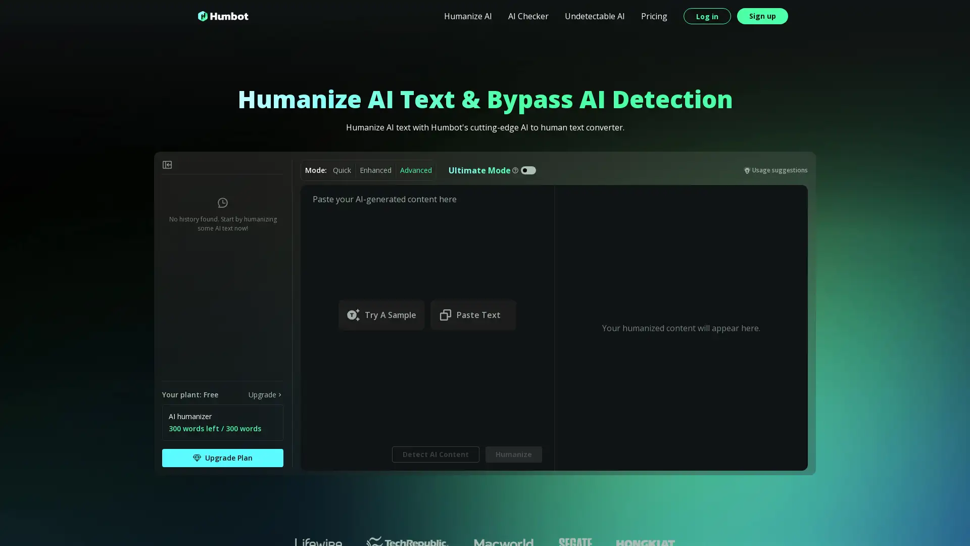 Transform AI text into human-like content seamlessly.