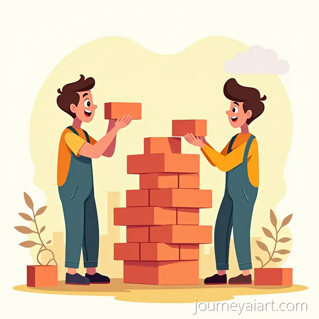 University-Students-BuildingBuilding-a-Brick-Wall-a-Brick-Wall-in-a-Colorful-Cartoon-Style