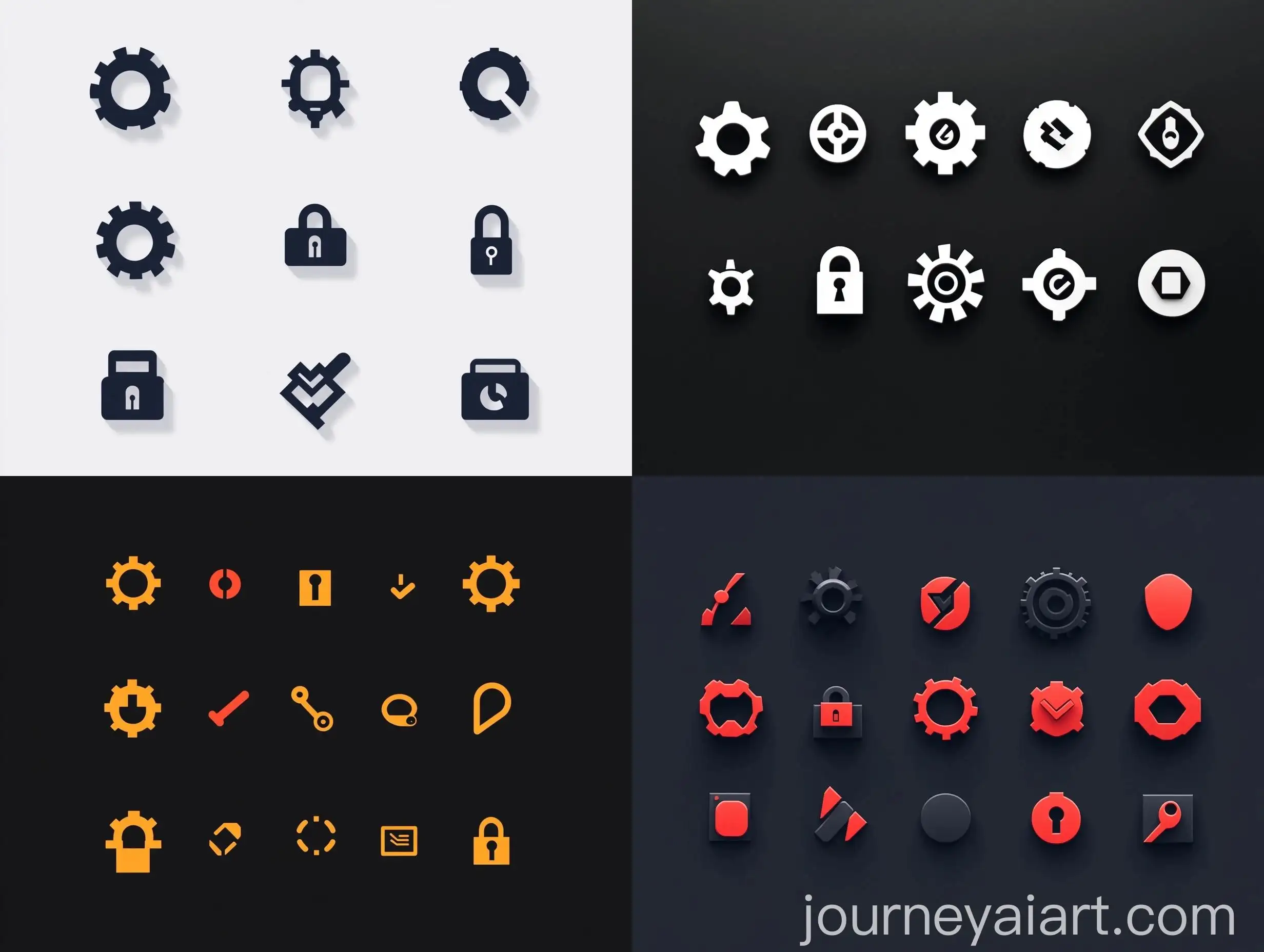 Minimalistic-GRUB-Bootloader-Menu-Icons-Gear-Lock-Boot-Symbol