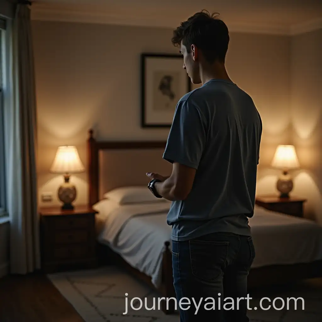 Young-Man-on-Call-in-Front-of-His-Room