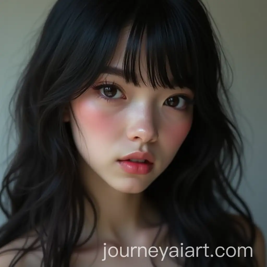 Young-Caucasian-Woman-with-Black-Hair-and-Delicate-Features