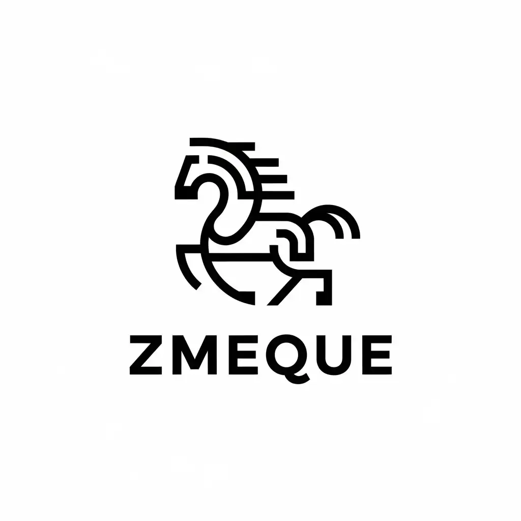 LOGO-Design-for-ZMEQUE-Equestrian-Style-with-Horse-Symbol-and-Clean-Aesthetic-for-Fashion-Industry