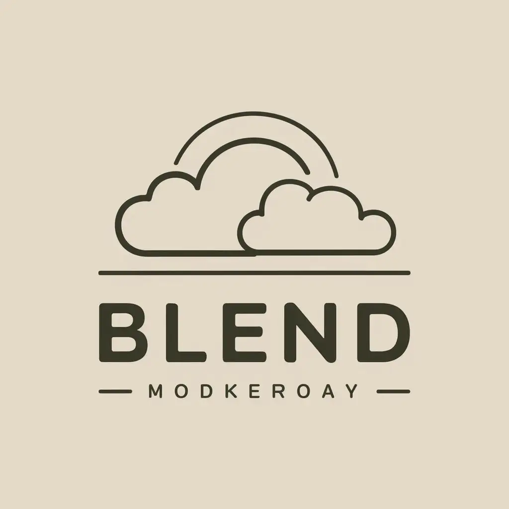 LOGO Design For BLEND CloudInspired Vector Logo with Clear Background