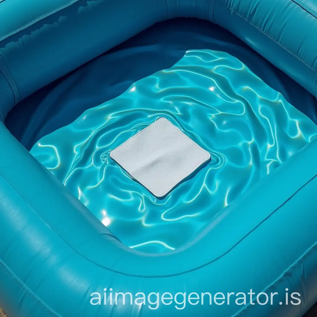 Zoom in on a patch in an inflatable pool