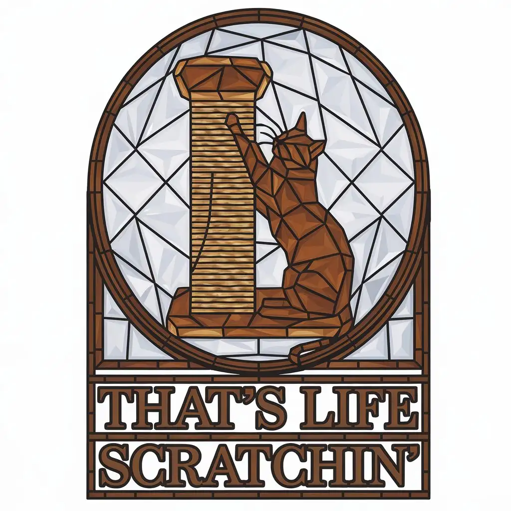 LOGO Design for Thats Life Scratchin Stained Glass Vector with Clear Background