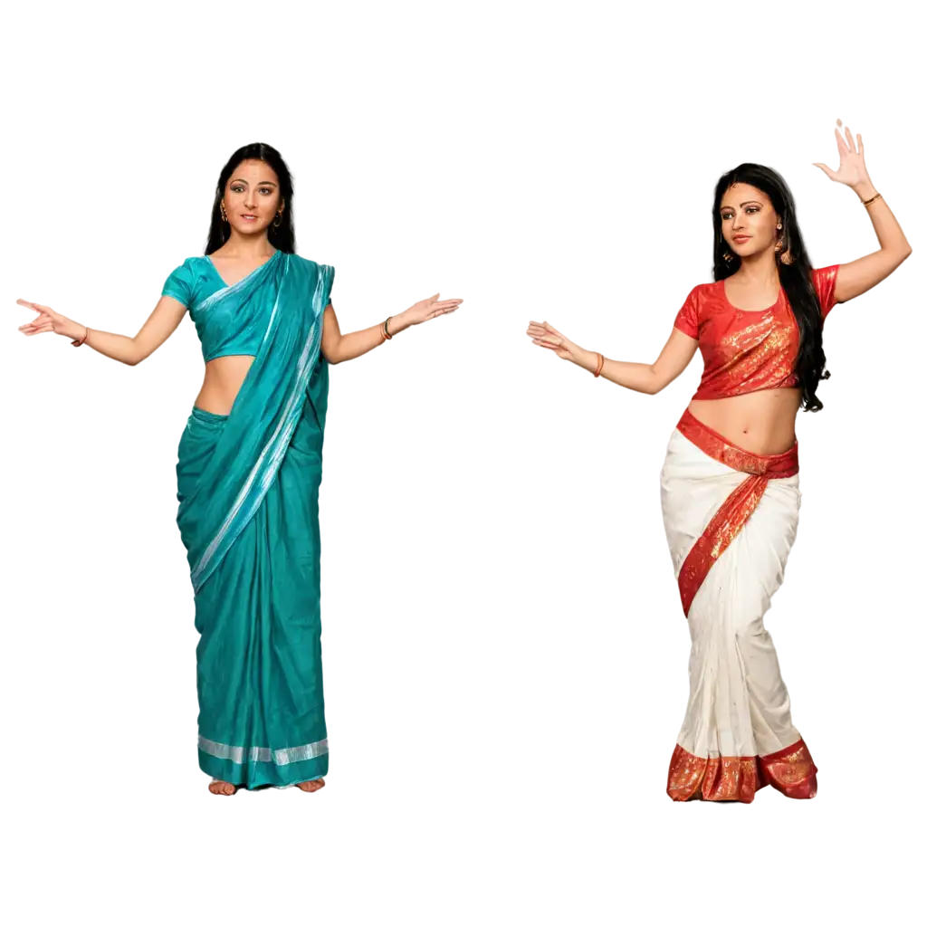 Bengali-Women-Dancing-in-Sari-PNG-HighQuality-Image-for-Cultural-Celebrations-and-Design-Projects