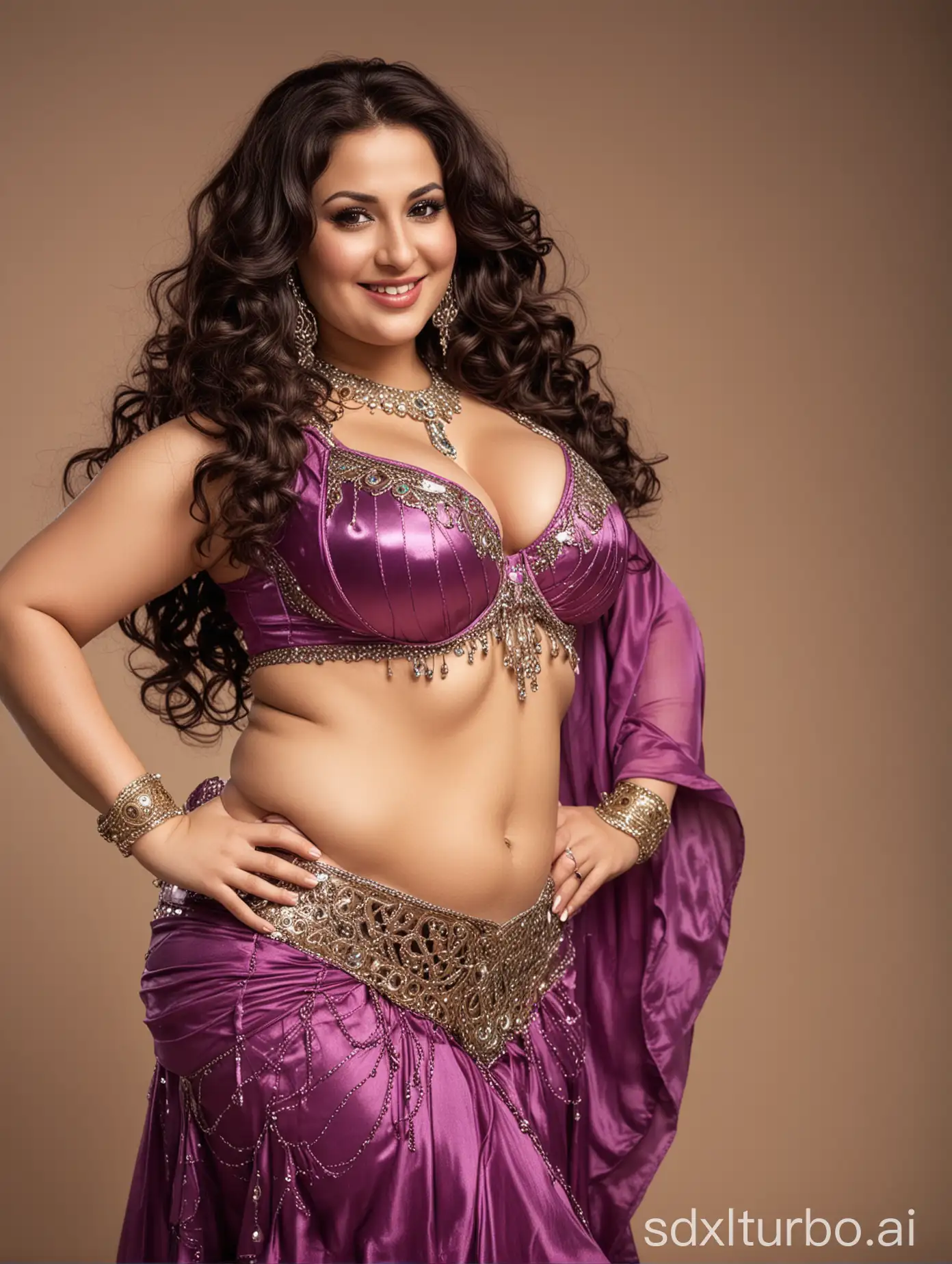 Beautiful-Lebanese-PlusSize-Belly-Dance-Costume-Supermodel-Portrait