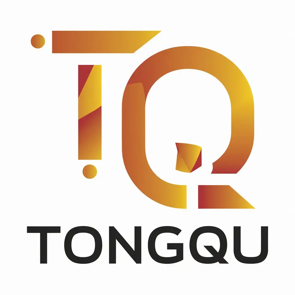 a vector logo design,with the text "TongQu", main symbol:TongQu,Moderate,be used in Technology industry,clear background