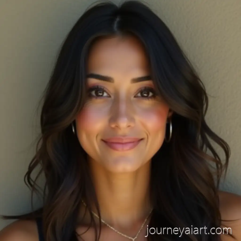 Portrait-of-a-Serene-Youthful-Woman-with-Radiant-Energy-and-Sharp-Features