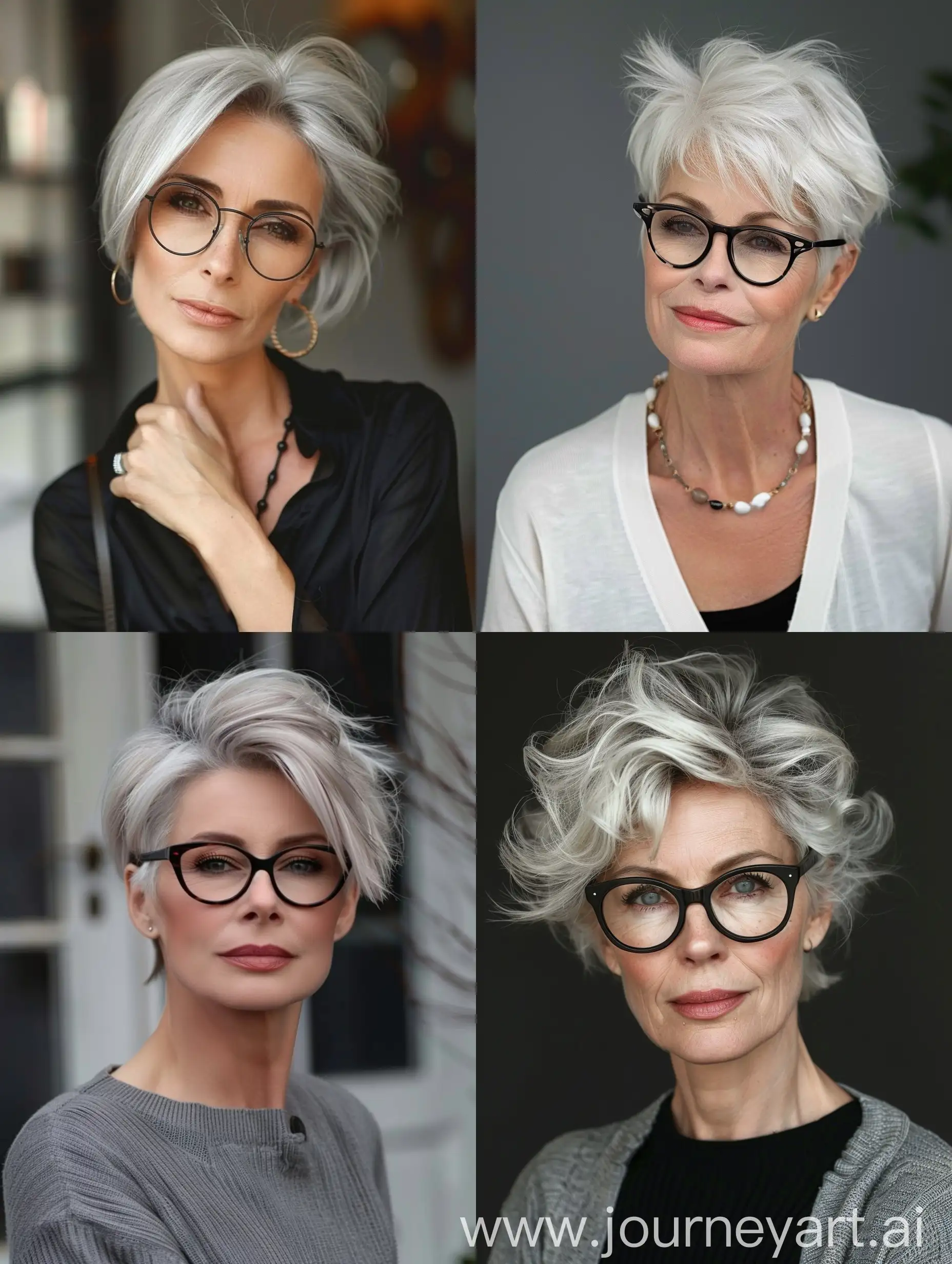 Trendy-Short-Hairstyle-Women-Over-50-with-Glasses-for-2024