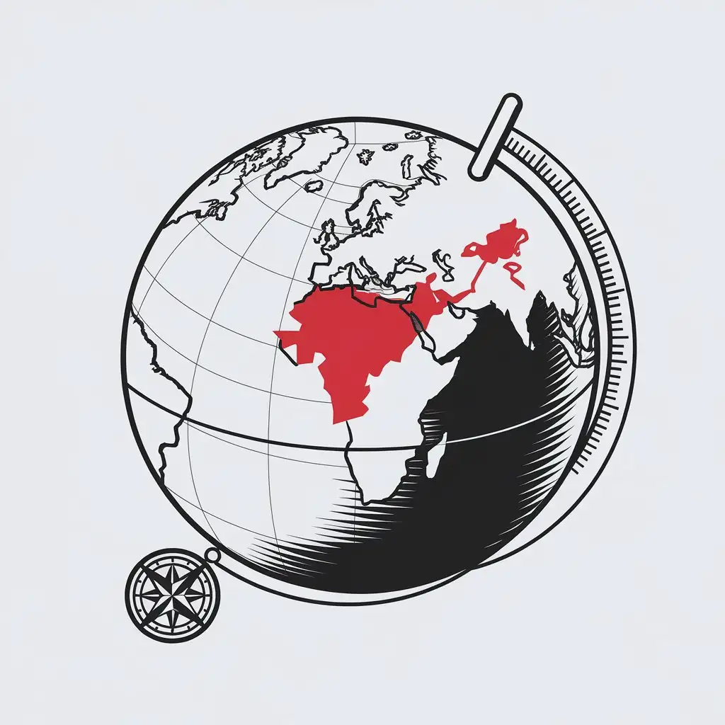 Illustration-of-Small-Globe-Highlighting-India-and-England