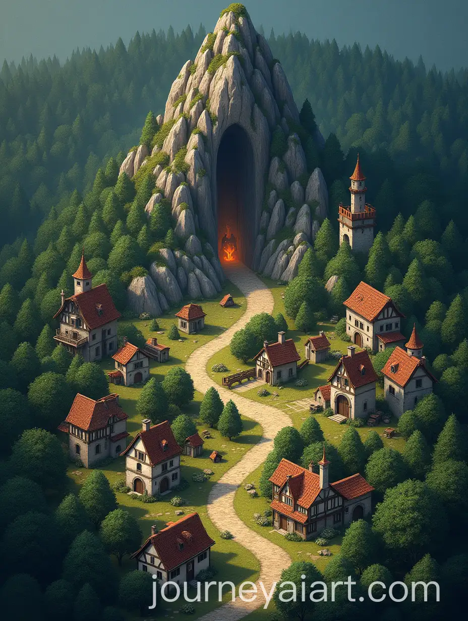 Fantasy-Medieval-Village-Map-with-Tavern-Guild-and-Demon-Dungeon