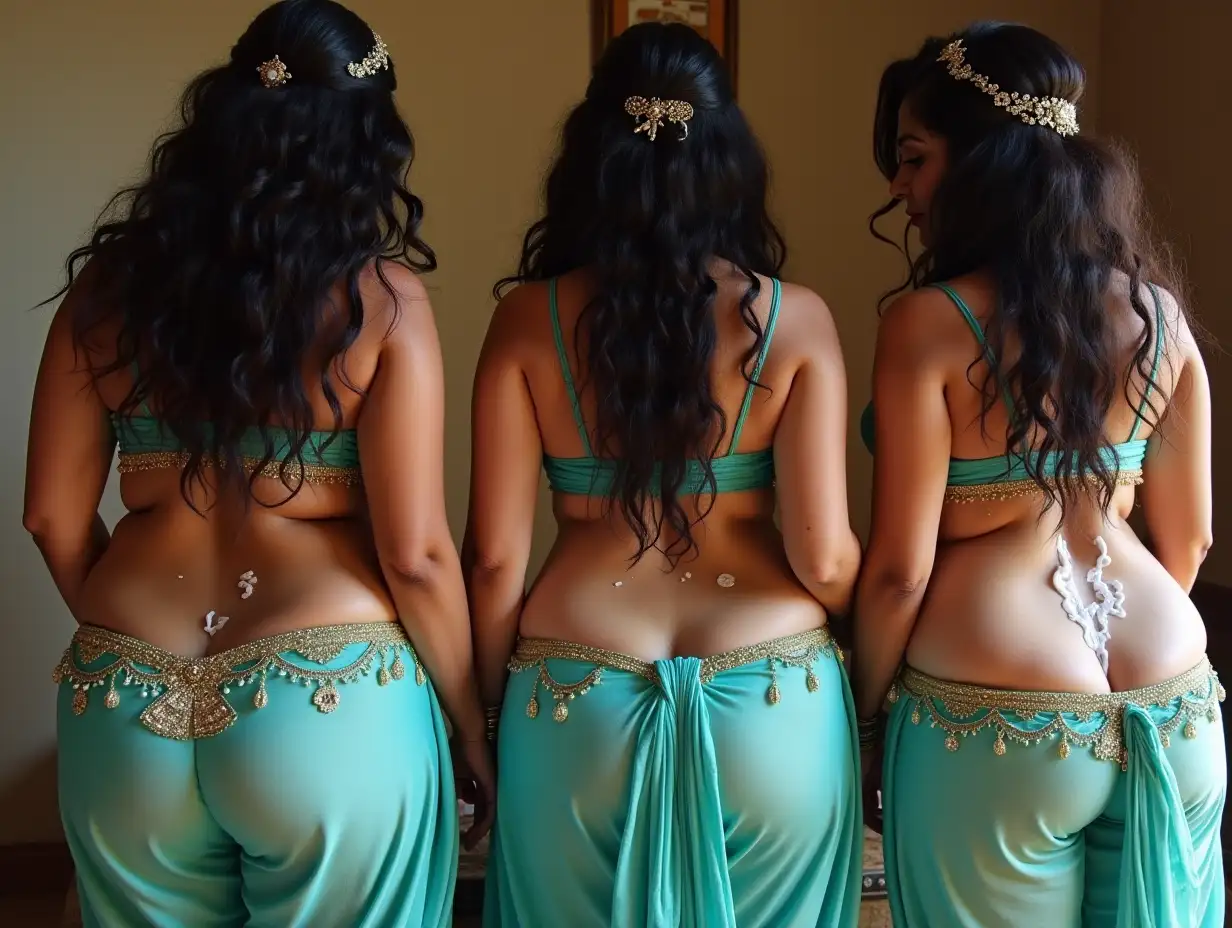 Exotic-Trio-Indian-Women-in-Princess-Jasmine-Outfits