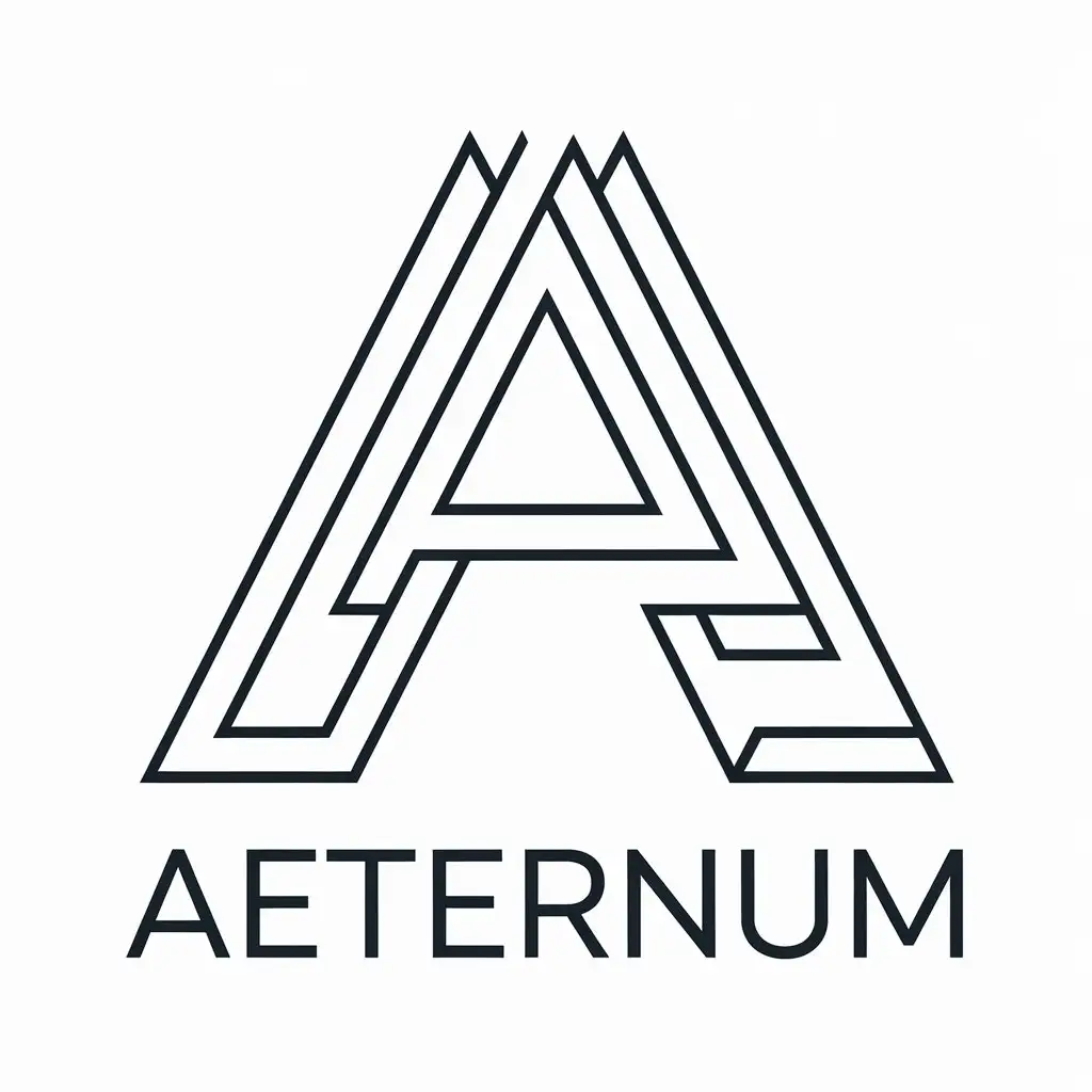 LOGO Design For Aeternum Minimalistic Typography for the Education Industry