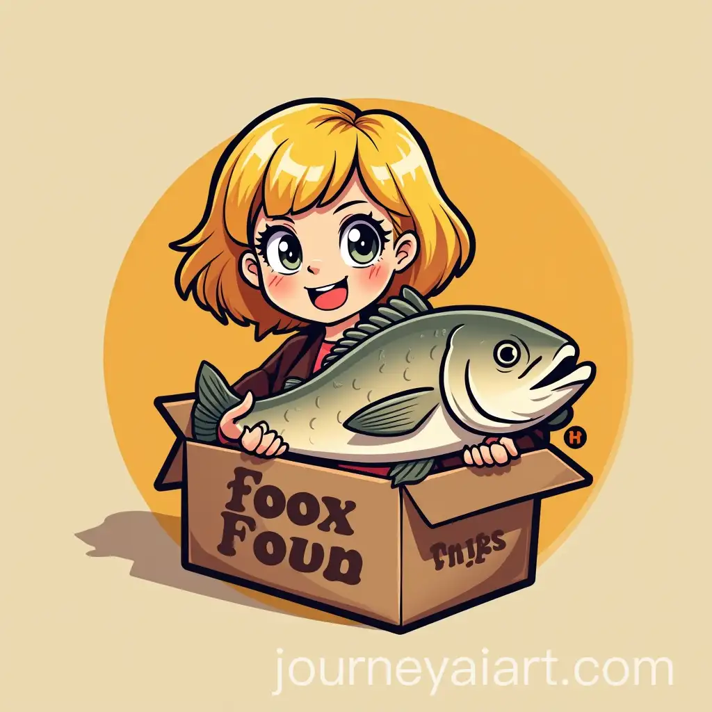 Woman-Holding-Fish-with-Box-Food-Patty-Logo-and-Text