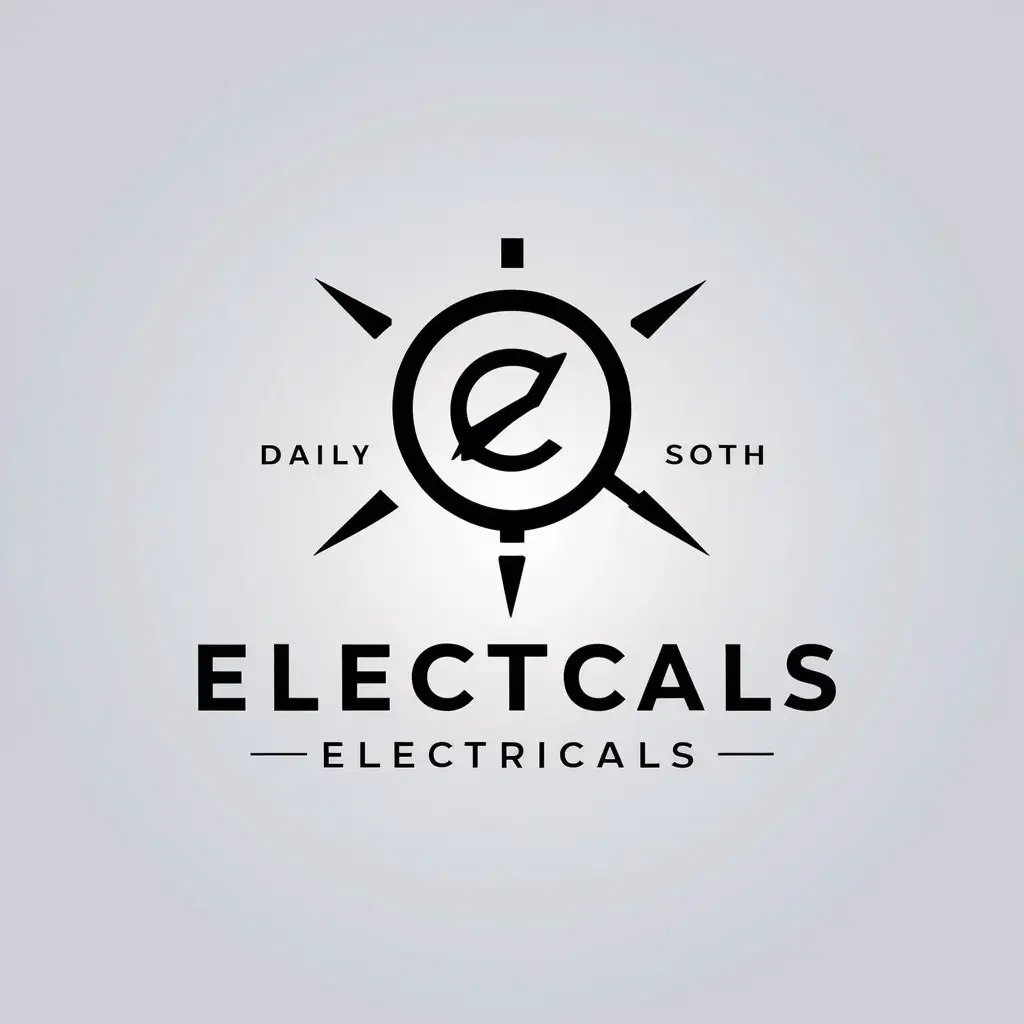 a vector logo design,with the text "daily electricals", main symbol:electric,Moderate,be used in electrical industry,clear background