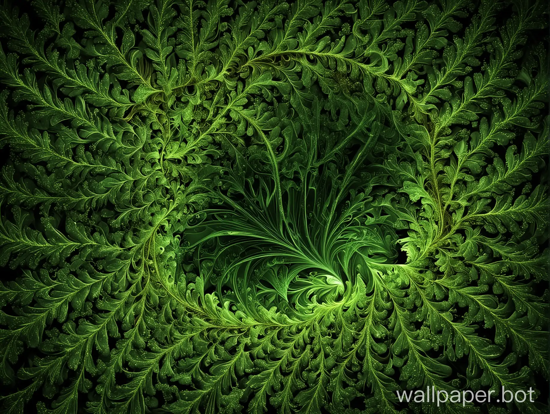 Abstract-Green-Fractal-Art-with-Intricate-Patterns-and-Textures