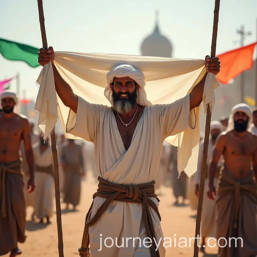 Brave-Arabic-Man-in-Traditional-Ceremony-with-Colorful-Decorations