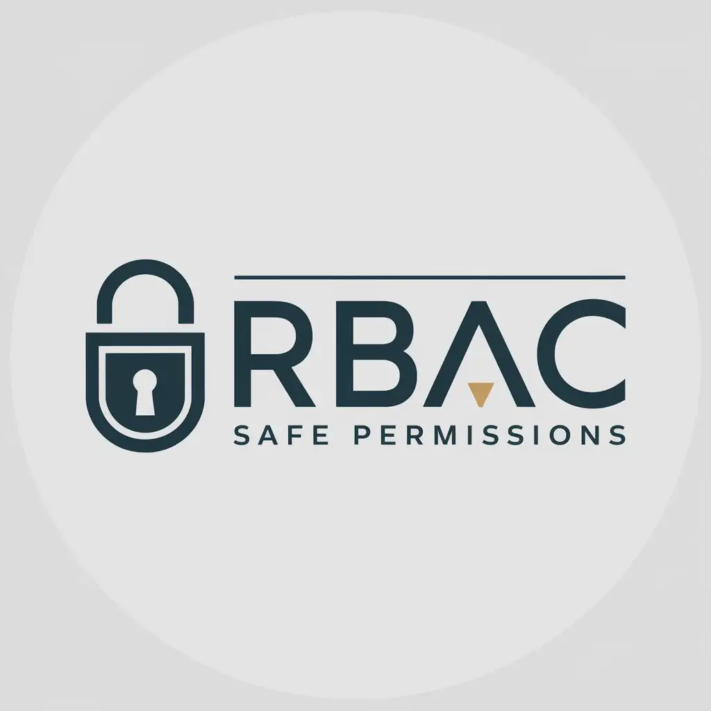 a logo design,with the text "RBAC", main symbol:safe permissions,Moderate,be used in Technology industry,clear background