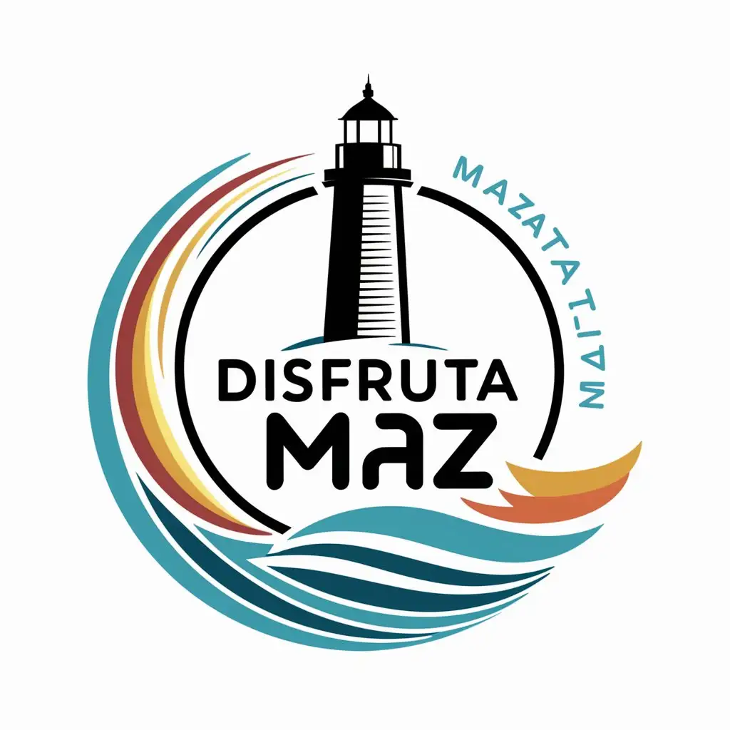 Innovative Circular Logo of Mazatlan with Enjoy Maz