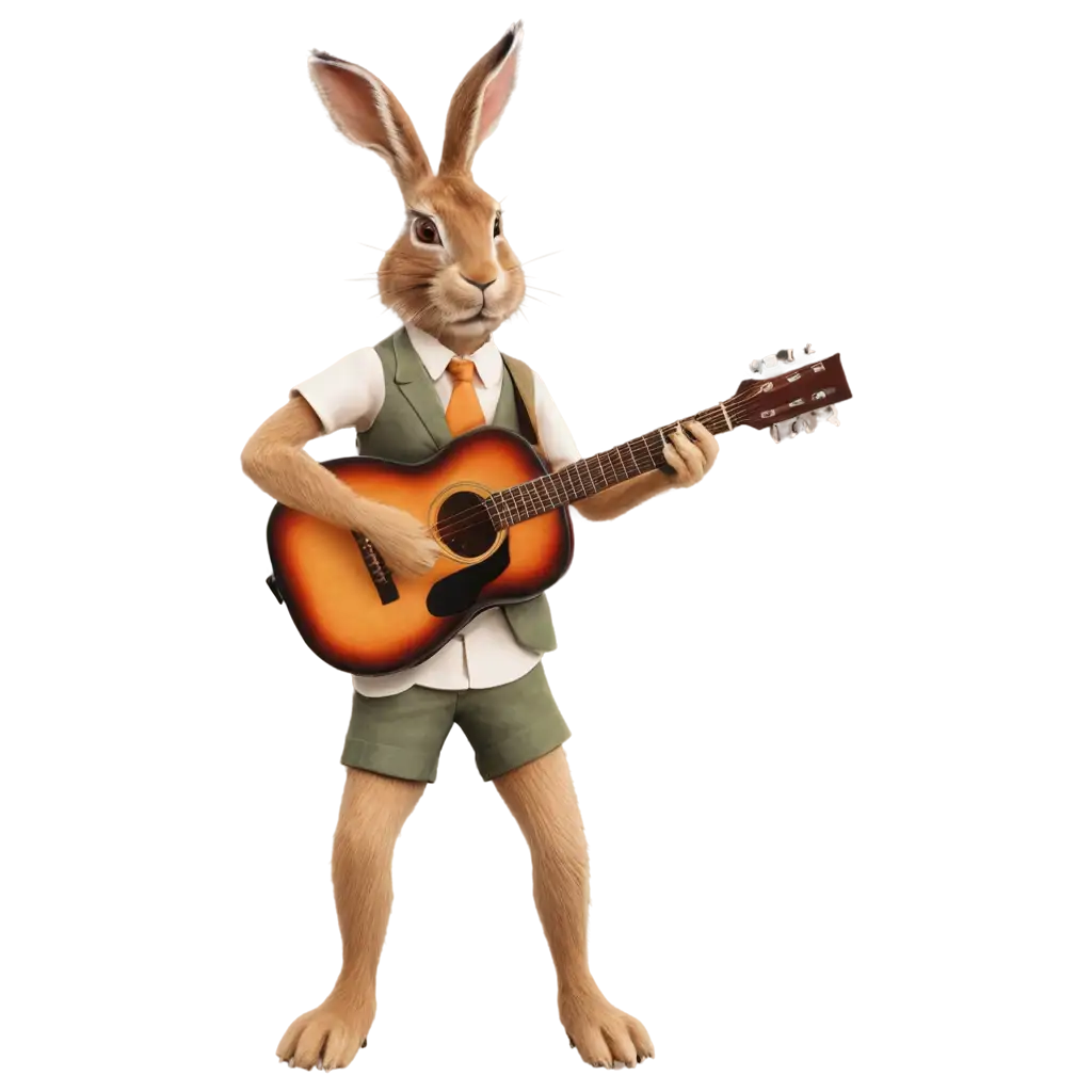 Hare-with-Guitar-PNG-Image-HighQuality-Transparent-Artwork-for-Various-Uses