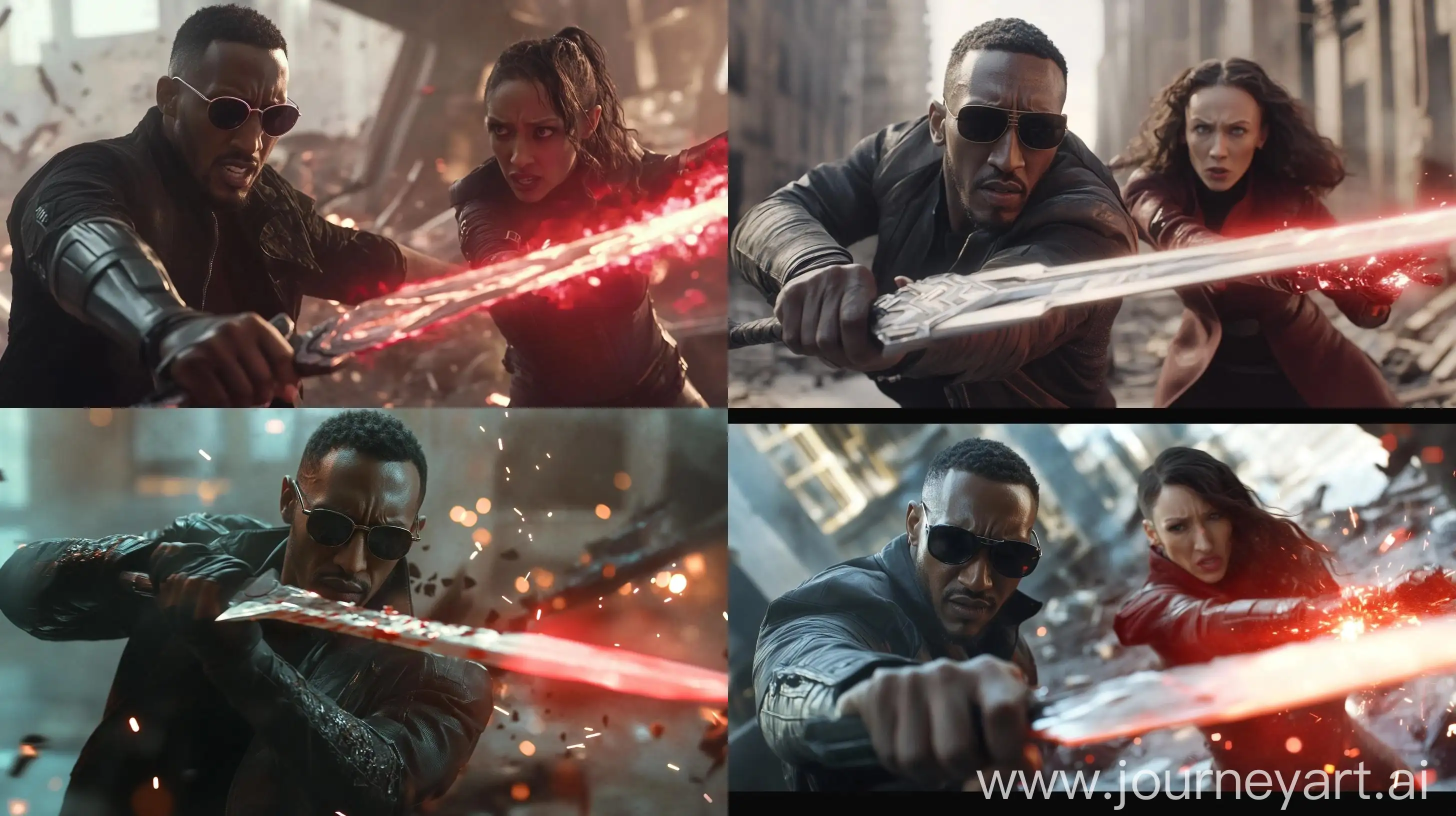 Blade-and-Scarlet-Witch-Ready-for-Battle-in-Old-Avengers-Battlefield