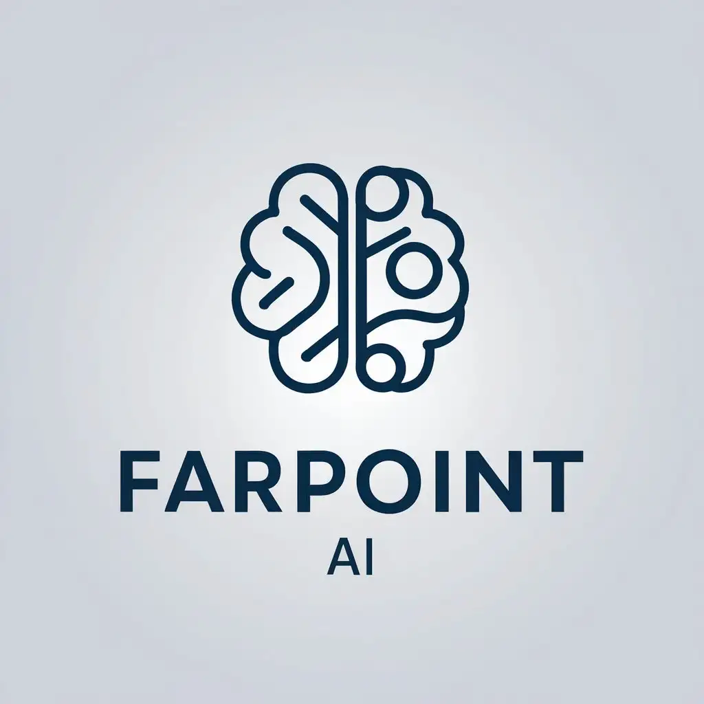 LOGO Design for Farpoint AI Modern Vector Logo with AI Brain Symbol