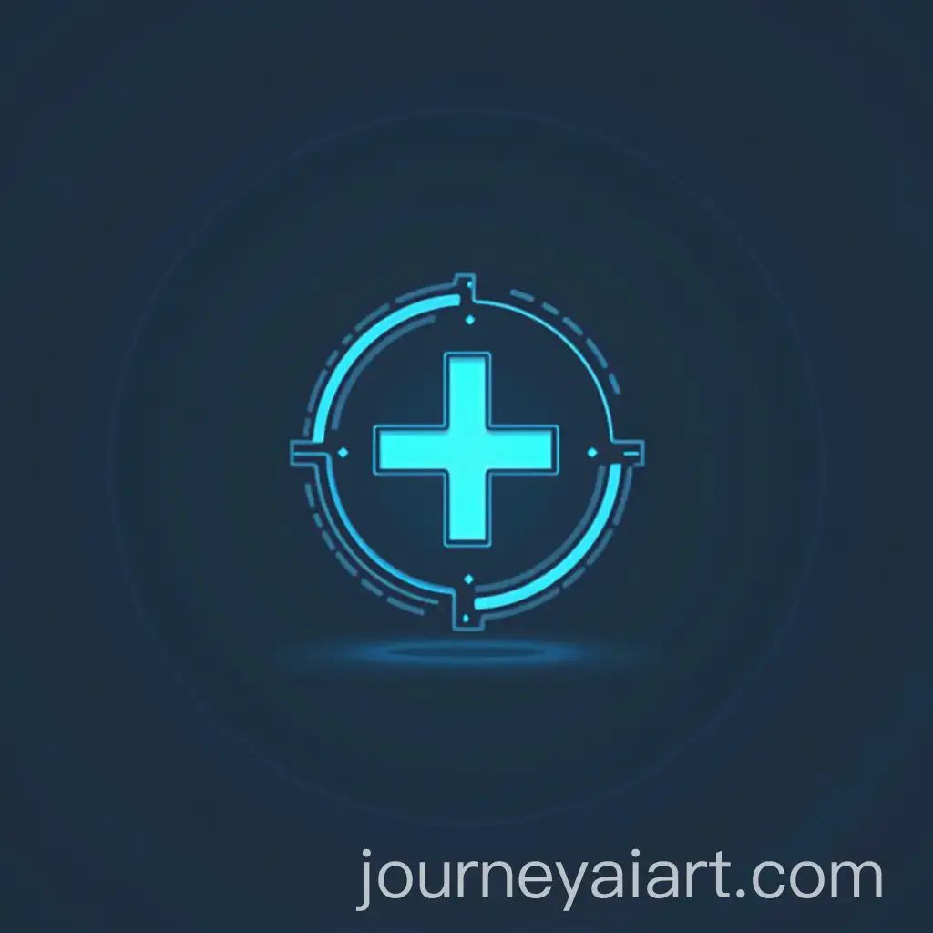 Futuristic-Medical-Cross-Logo-with-Minimalistic-Circle-Elements