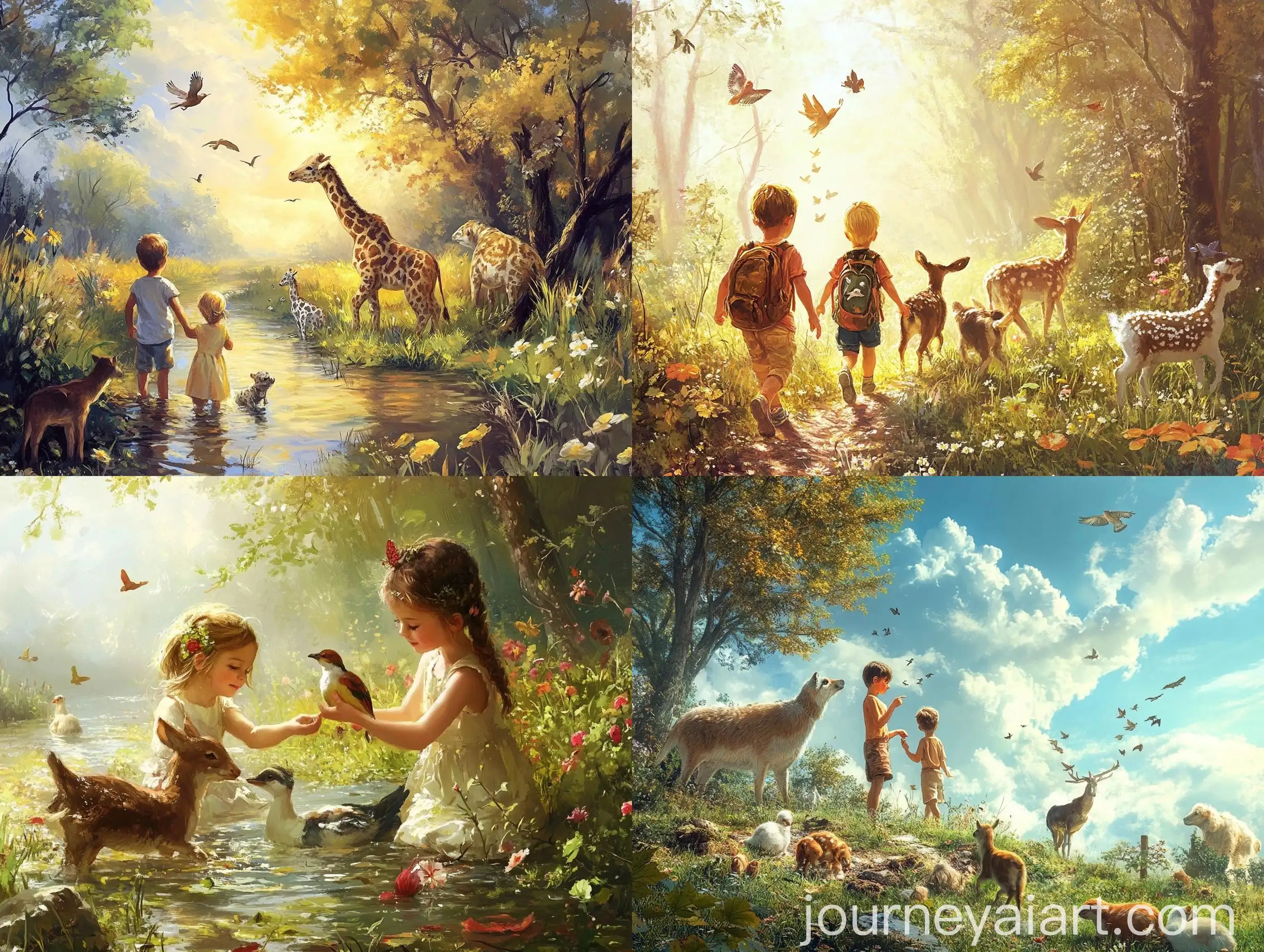 Children-Exploring-Nature-with-Animals