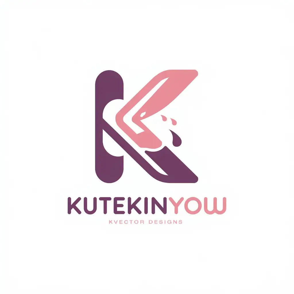 a vector logo design,with the text "Kutekinyouu", main symbol:Service nail art,Moderate,clear background