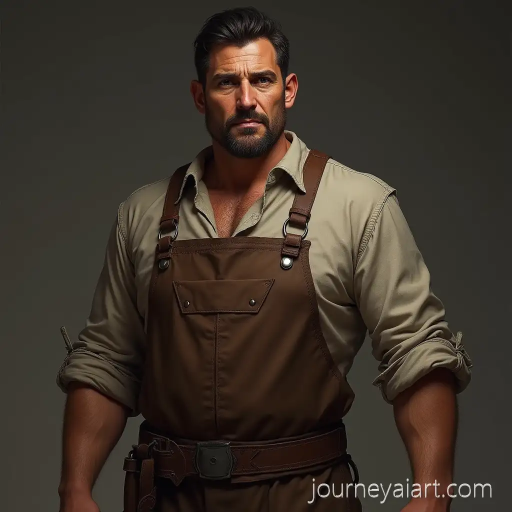 Portrait-of-aAI-Image-Prompt-Expansion-Young-Blacksmith-with-BattleScarred-Features