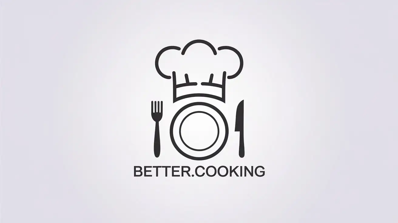 Minimalistic Monochrome Flat Logo Design for Better Cooking