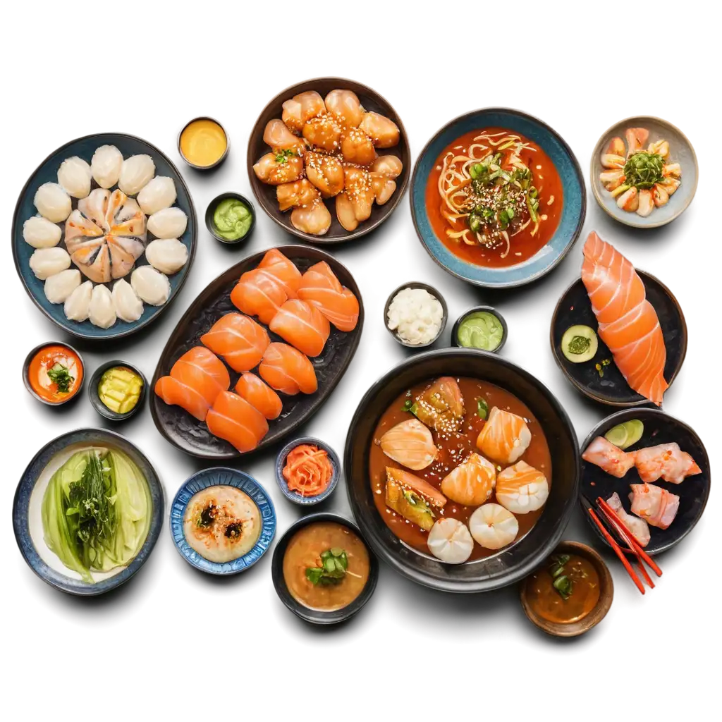 HighResolution-PNG-of-Asian-Fusion-Cuisine-Vibrant-Sushi-Rolls-Sashimi-Dumplings-and-More-in-Gourmet-Tapas-Presentation