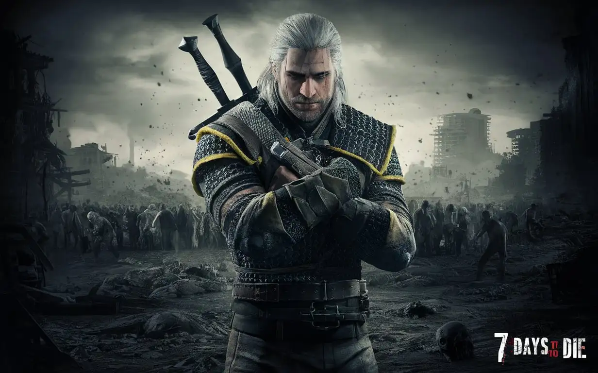 Geralt survives in zombie apocalypse looks epically grim in game 7 Days to Die