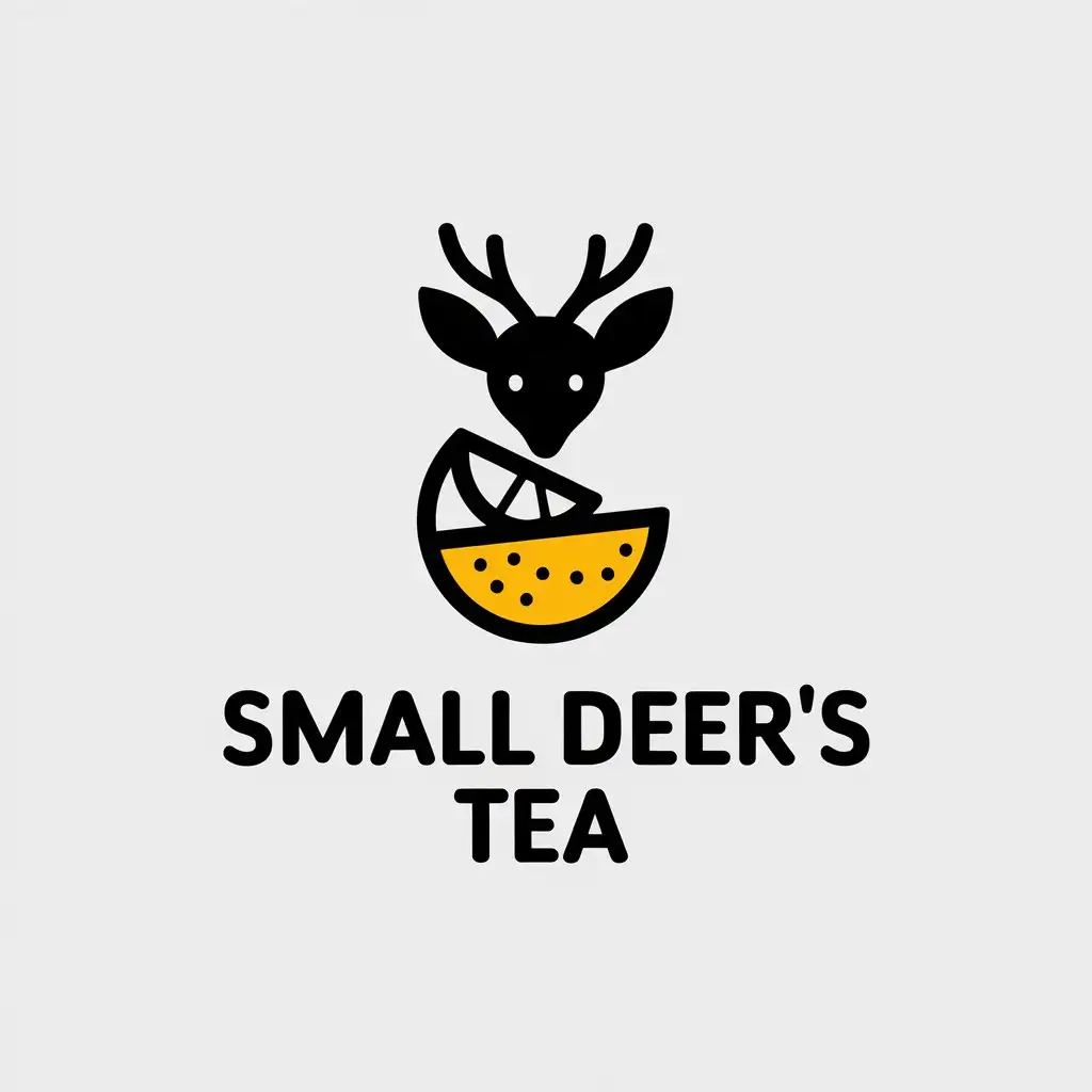 LOGO-Design-For-Small-Deers-Tea-Elegant-Deer-and-Lemon-Theme