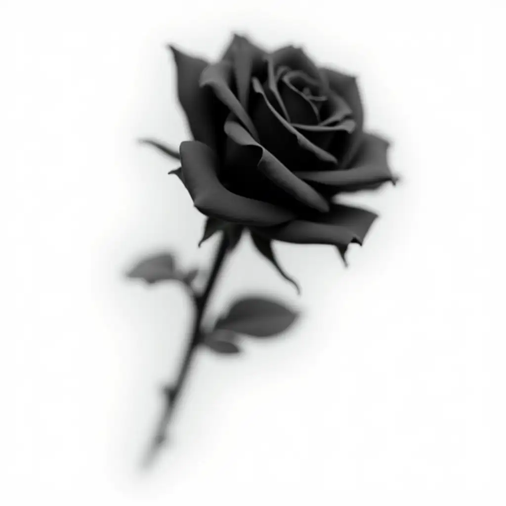 Elegant-Black-Rose-Against-a-Pure-White-Background