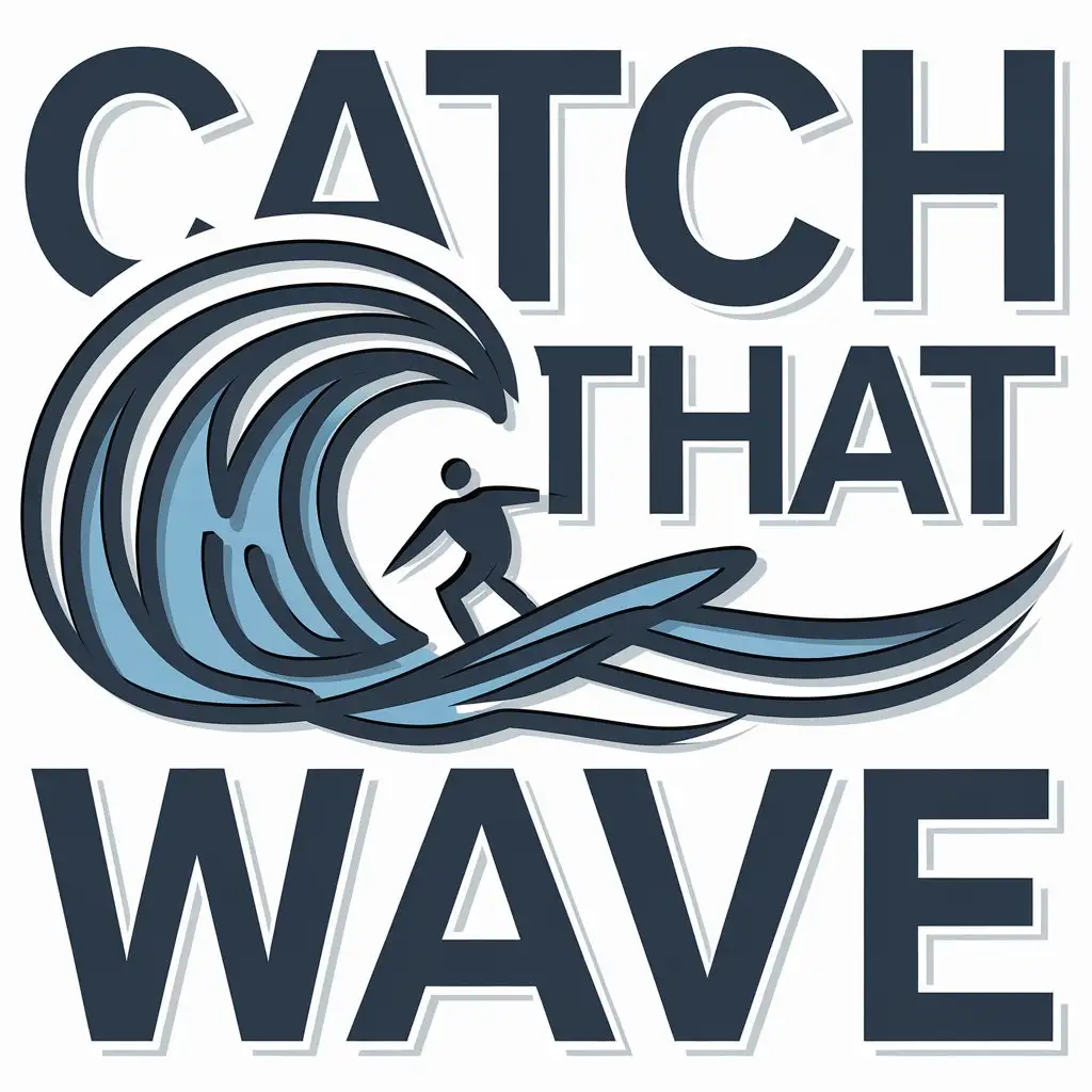 LOGO Design for Catch That Wave Wave Symbol in Vector Style for Retail Industry