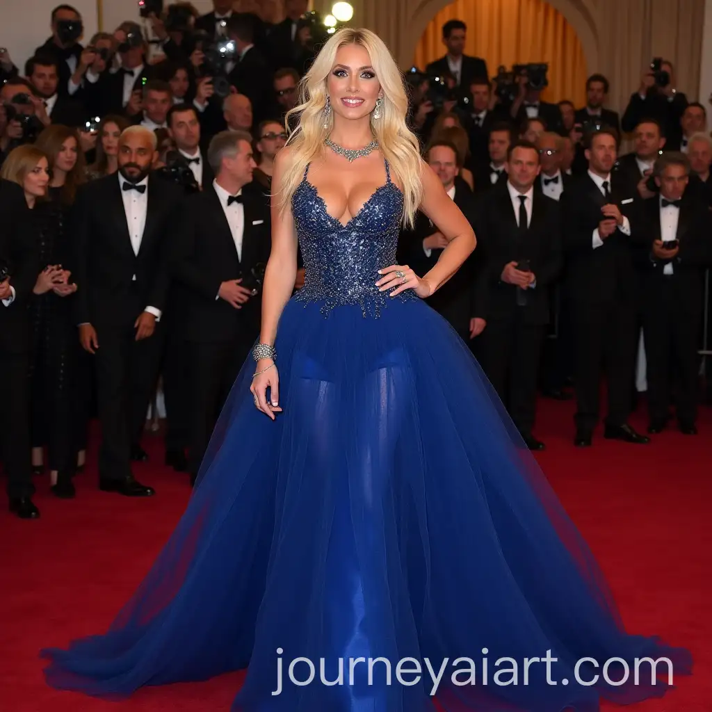 Christina-Aguilera-Fashion-Portrait-on-the-Red-Carpet-in-2024-Blue-Dress