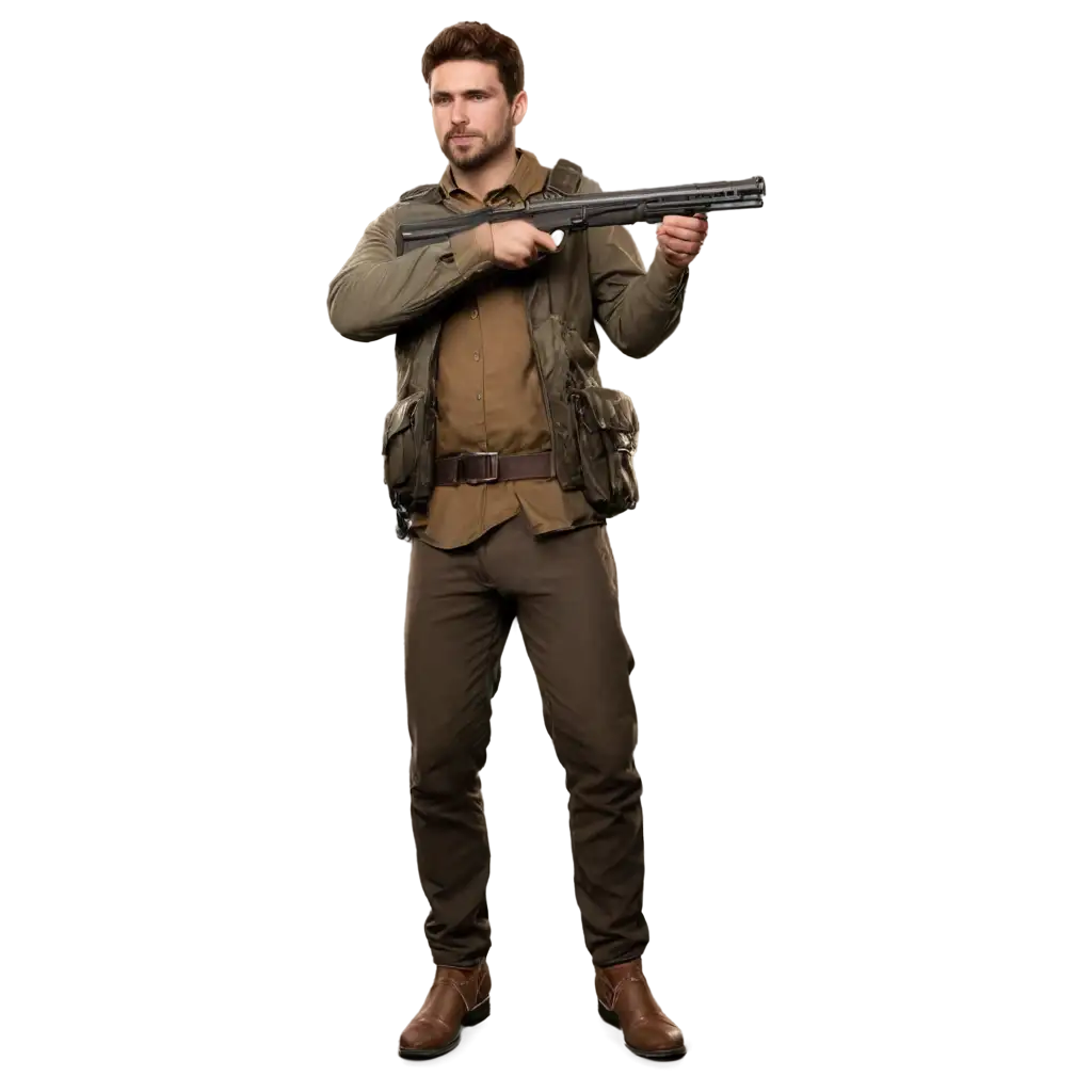 Hunter-with-Gun-PNG-Image-HighQuality-Transparent-Background-for-Versatile-Use