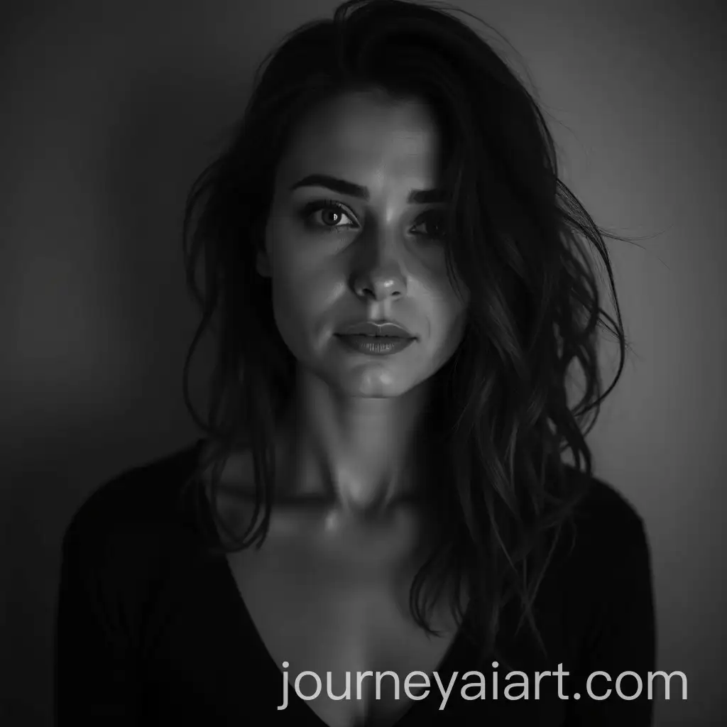 Black-and-WhiteAI-Image-Prompt-Expansion-Portrait-of-a-Woman-Expressing-Sadness