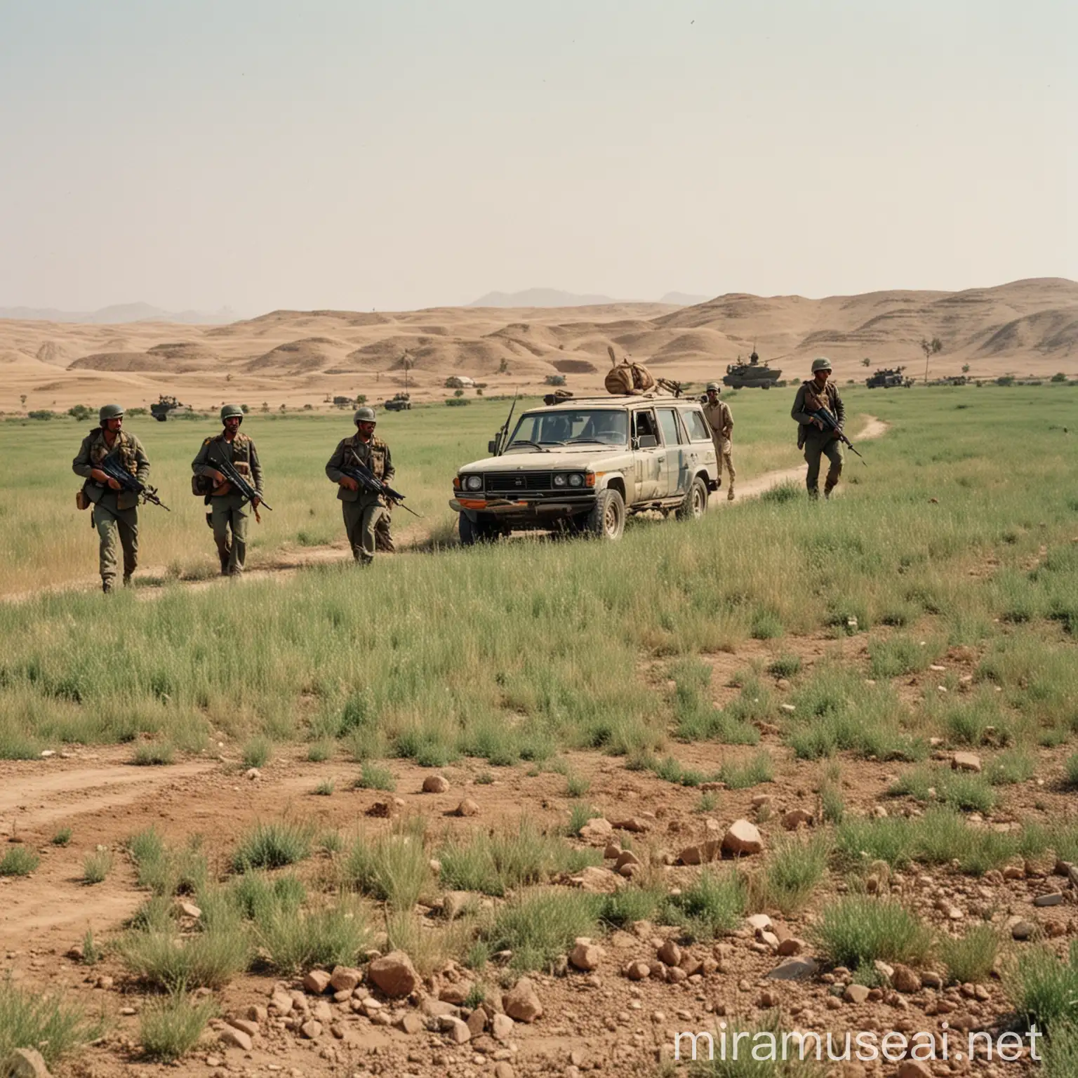 1980s Iraqi Soldiers Enter Iranian Territory in Sarpole Zahab Grasslands