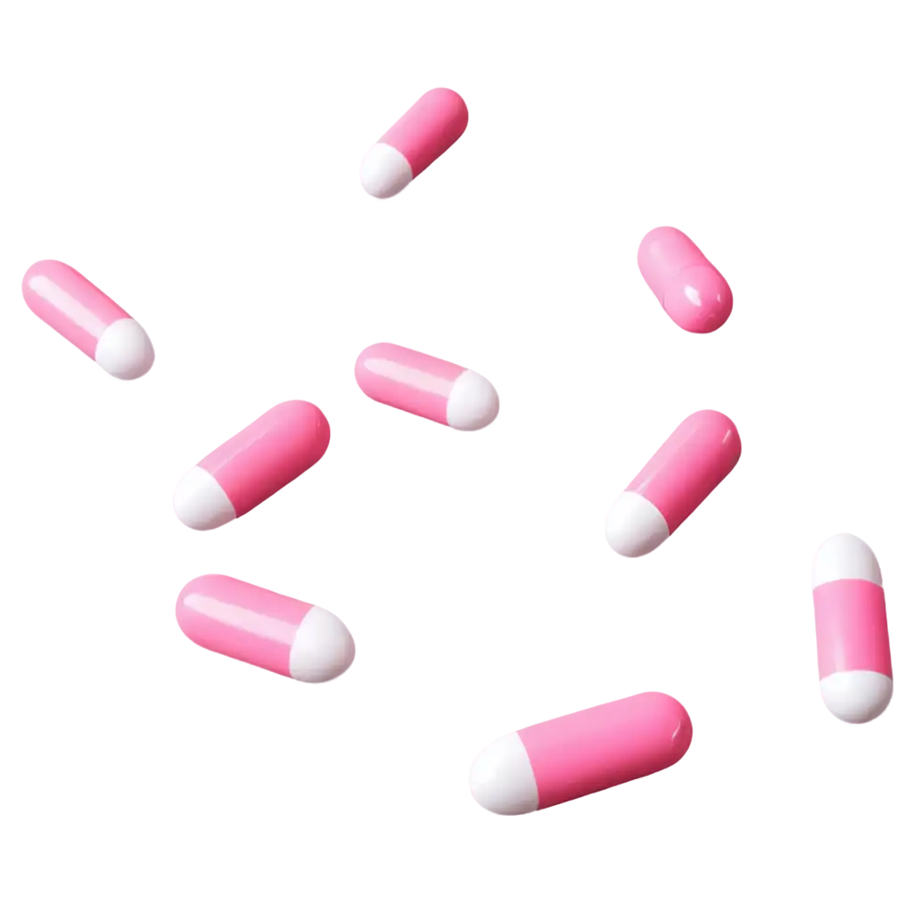 Pink-Medication-Capsules-Fallen-HighQuality-PNG-Image-for-Medical-Concepts