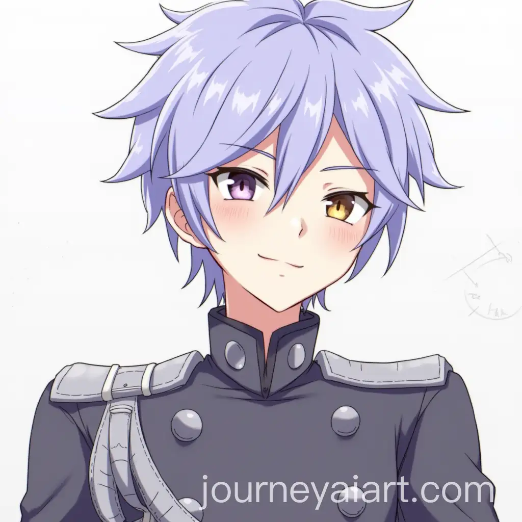 Handsome-Anime-Man-Portrait-with-Lavender-Blue-Hair-in-Military-Outfit-Oreki-Houtarou-Style