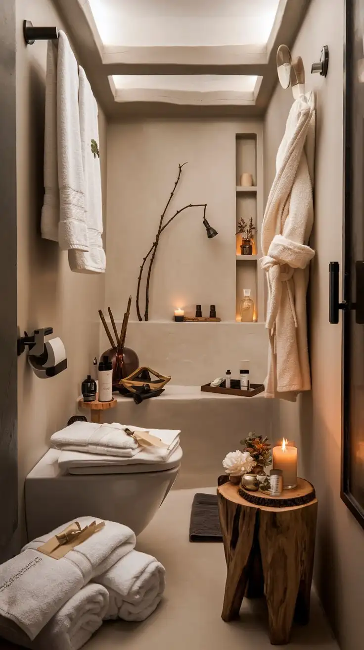 Modern-Luxurious-Bathroom-with-Plush-Towels-and-SpaLike-Atmosphere