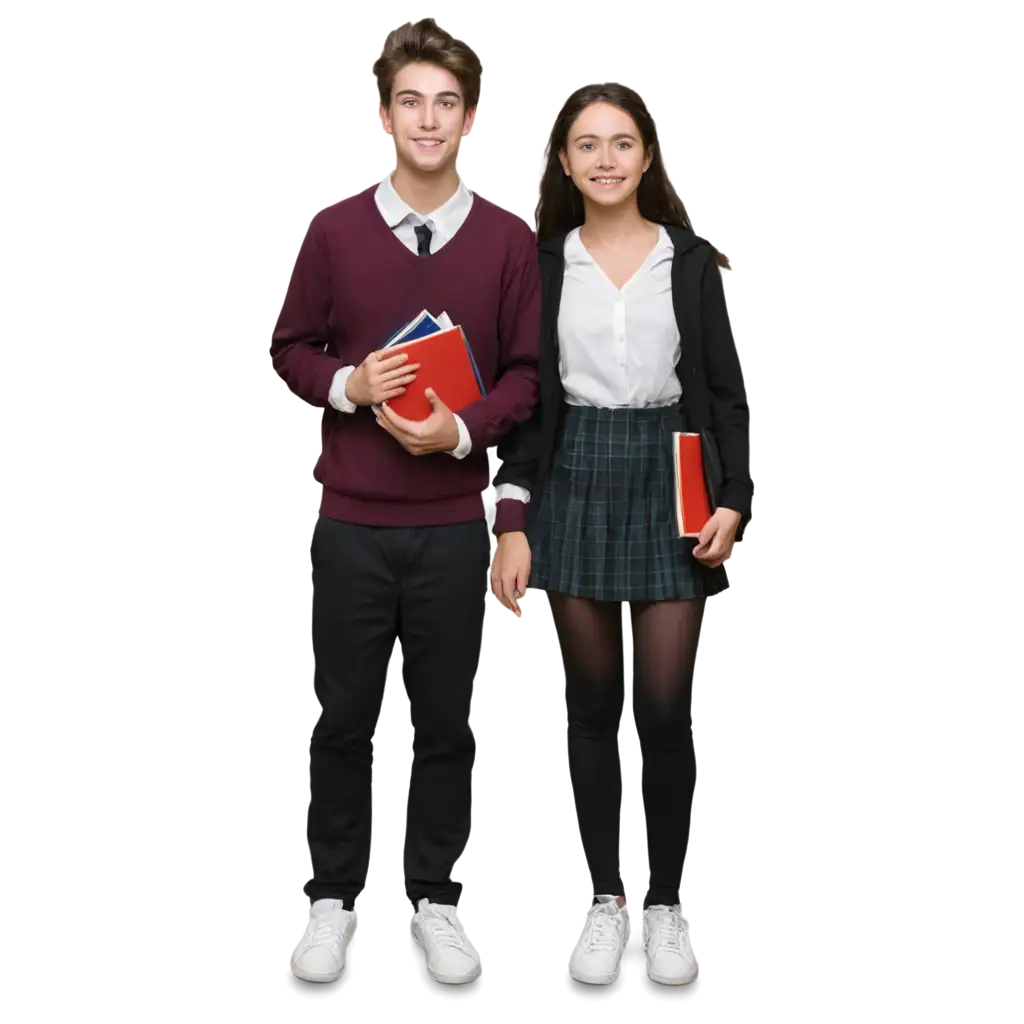 Dynamic-College-Student-PNG-Image-Featuring-Young-Boy-and-Girl-in-Uniform-with-Books