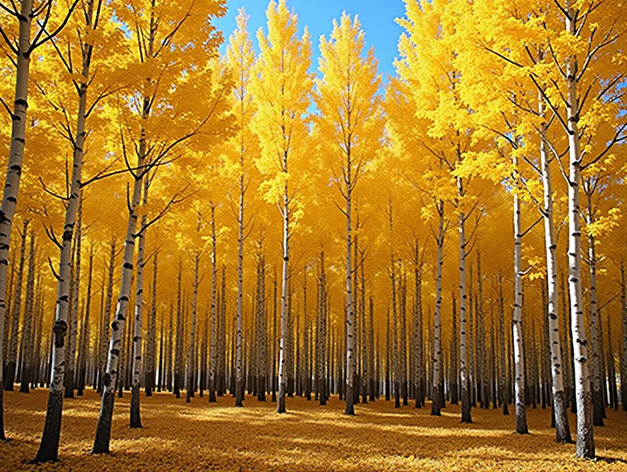 Autumn-Landscape-with-Yellow-Aspen-Trees-in-Peak-Fall-Colors