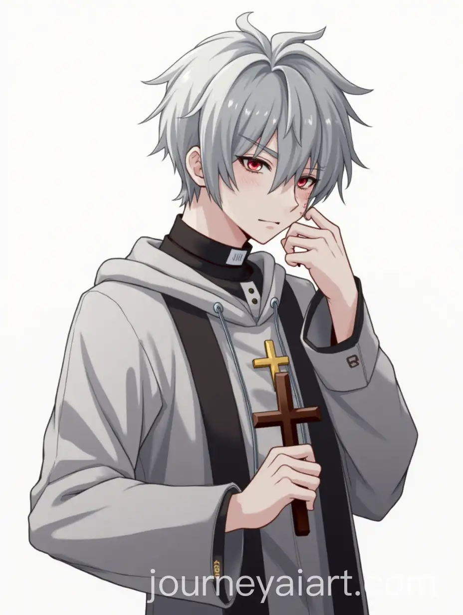 Anime-Boy-in-Priest-Uniform-Holding-Cross-with-Bloodstains
